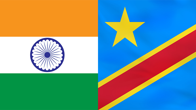 flag of India and DRC