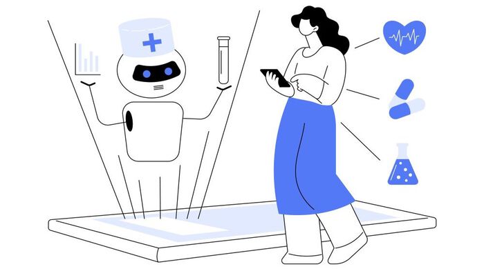 person using AI as a diagnostic tool