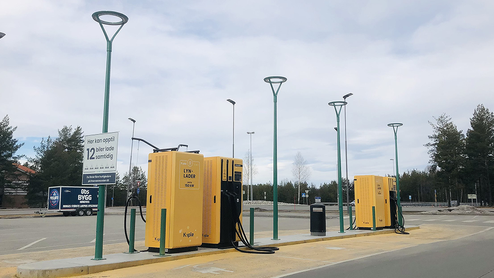 Picture of Kople electric vehicle charging station in Ringerike